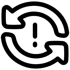 Triangle Arrow Synchronize Warning Icon from Plump Line Set