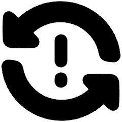 Triangle Arrow Synchronize Warning Icon from Plump Solid Set