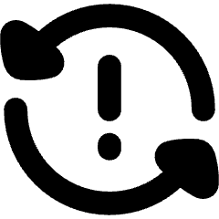 Triangle Arrow Synchronize Warning Icon from Flex Solid Set