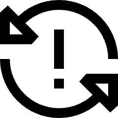 Triangle Arrow Synchronize Warning Icon from Sharp Line Set