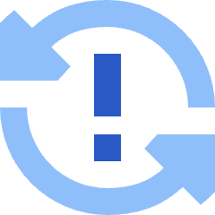 Triangle Arrow Synchronize Warning Icon from Sharp Flat Set
