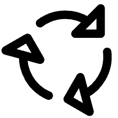 Triangle Arrows Cycle Icon from Core Line Set