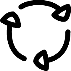 Triangle Arrows Cycle Icon from Flex Line Set