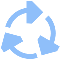 Triangle Arrows Cycle Icon from Sharp Flat Set