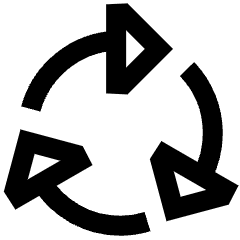 Triangle Arrows Cycle Icon from Sharp Line Set