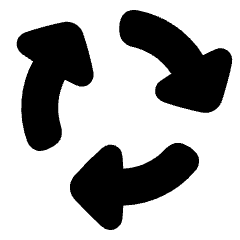 Triangle Arrows Cycle Icon from Plump Solid Set