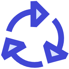 Triangle Arrows Cycle Icon from Sharp Duo Set