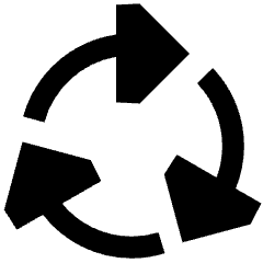 Triangle Arrows Cycle Icon from Sharp Solid Set
