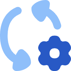 Triangle Arrows Sync Settings Icon from Flex Flat Set