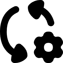 Triangle Arrows Sync Settings Icon from Flex Solid Set