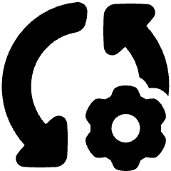 Triangle Arrows Sync Settings Icon from Plump Solid Set