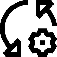 Triangle Arrows Sync Settings Icon from Sharp Line Set