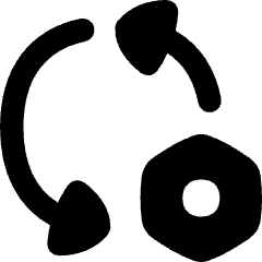 Triangle Arrows Sync Settings Nut Icon from Flex Remix Set