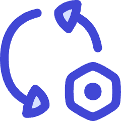 Triangle Arrows Sync Settings Nut Icon from Flex Duo Set