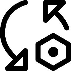 Triangle Arrows Sync Settings Nut Icon from Core Line Set