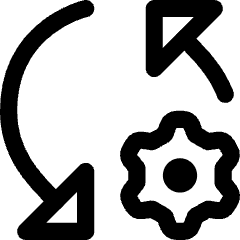 Triangle Arrows Sync Settings Icon from Core Line Set