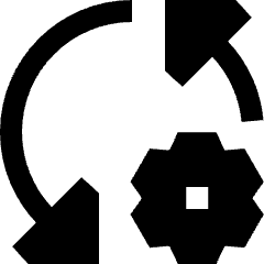 Triangle Arrows Sync Settings Icon from Sharp Solid Set