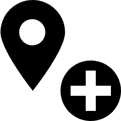 Map Pin Regular Add Icon from Nova Solid Set