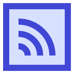 Rss Square Icon from Sharp Duo Set