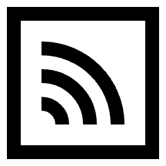 Rss Square Icon from Sharp Line Set