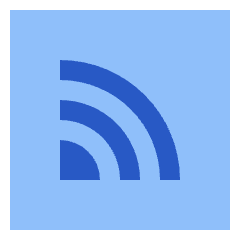 Rss Square Icon from Sharp Flat Set