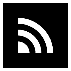 Rss Square Icon from Sharp Solid Set