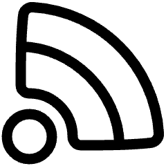 Rss Symbol Icon from Plump Line Set