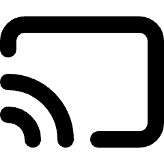 Screen Broadcast Icon from Micro Line Set