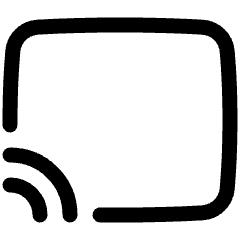 Screen Broadcast Icon from Plump Line Set