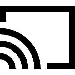 Screen Broadcast Icon from Sharp Line Set