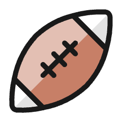 American Football Ball 1 Icon from Ultimate Colors Set