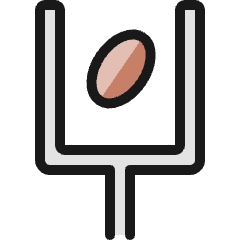 American Football Goal Icon from Ultimate Colors Set