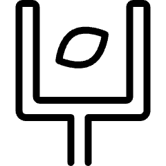 American Football Goal Icon from Ultimate Light Set