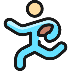 American Football Run Ball Icon from Ultimate Colors Set