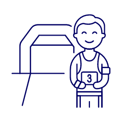 Sports Running Marathon 1 Illustration from UX Line Set