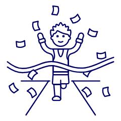 Sports Running Winner 1 Illustration from UX Line Set