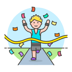 Sports Running Winner 1 Illustration from UX Colors Set