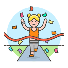 Sports Running Winner 2 Illustration from UX Colors Set