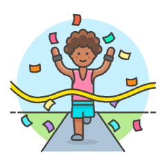 Sports Running Winner 3 Illustration from UX Colors Set