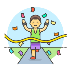 Sports Running Winner 5 Illustration from UX Colors Set