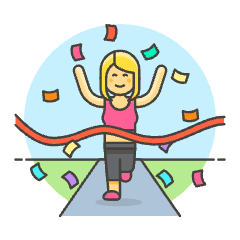 Sports Running Winner 6 Illustration from UX Colors Set
