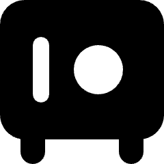 Money Safe Vault Icon from Micro Solid Set