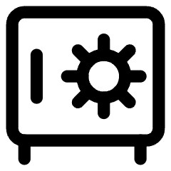 Safe Vault Icon from Core Line Set