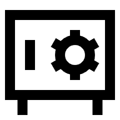 Safe Vault Icon from Sharp Line Set