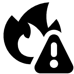 Fire Attention Warning Icon from Ultimate Bold Set