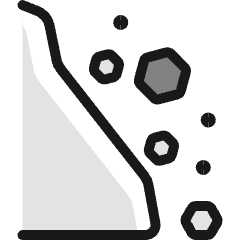 Safety Danger Mudslide Icon from Ultimate Colors Set