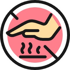 Safety Do Not Touch Fire Icon from Ultimate Colors Set