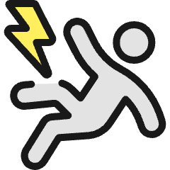 Safety Electricity Danger Icon from Ultimate Colors Set