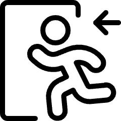 Safety Exit Door Left Icon from Ultimate Light Set