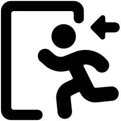 Safety Exit Door Left Icon from Ultimate Bold Set